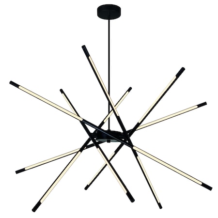 Cwi Lighting Oskil LED Integrated Chandelier With Black Finish 1375P43-6-101
